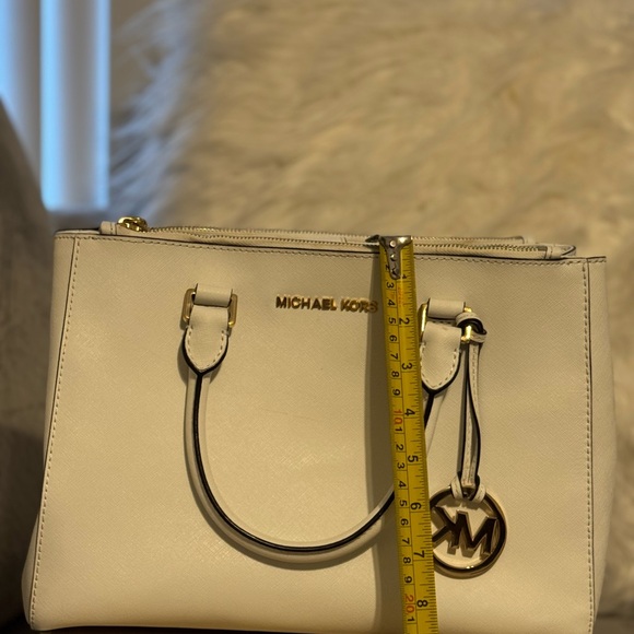 Michael Kors Cream Satchel with Gold Accents - Picture 13 of 13